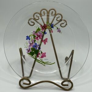 Vintage Avon Arcoroc France “Wild Violets” Salad Plates - Set of 6